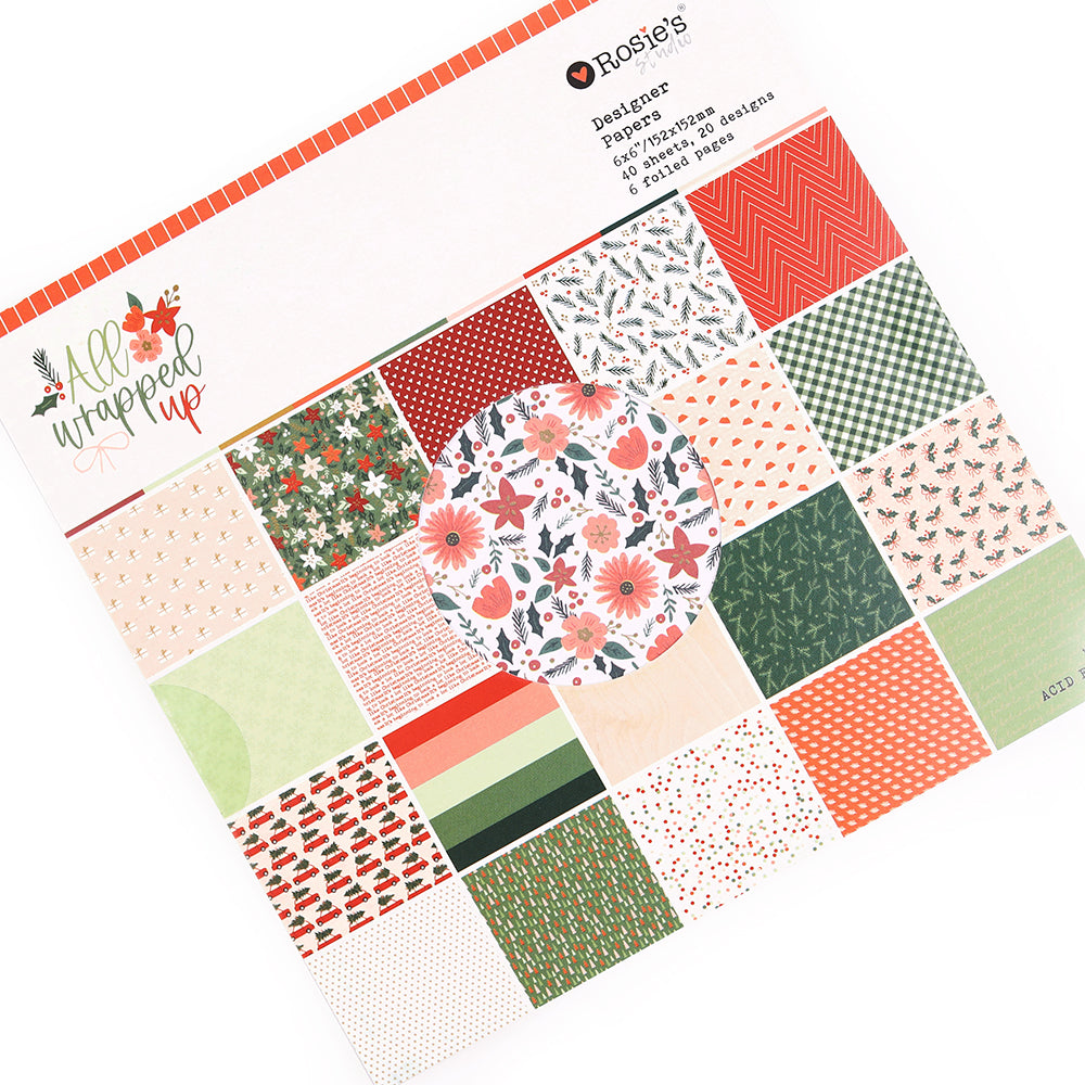 All Wrapped Up 6×6″ Designer Paper Pad 40 sheet