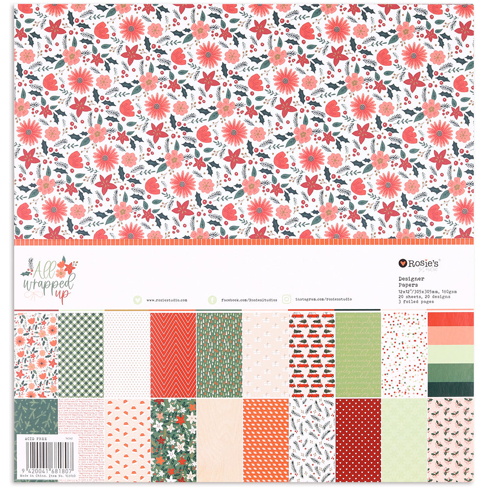 All Wrapped Up 12×12″ Designer Paper Pack 20 sheet