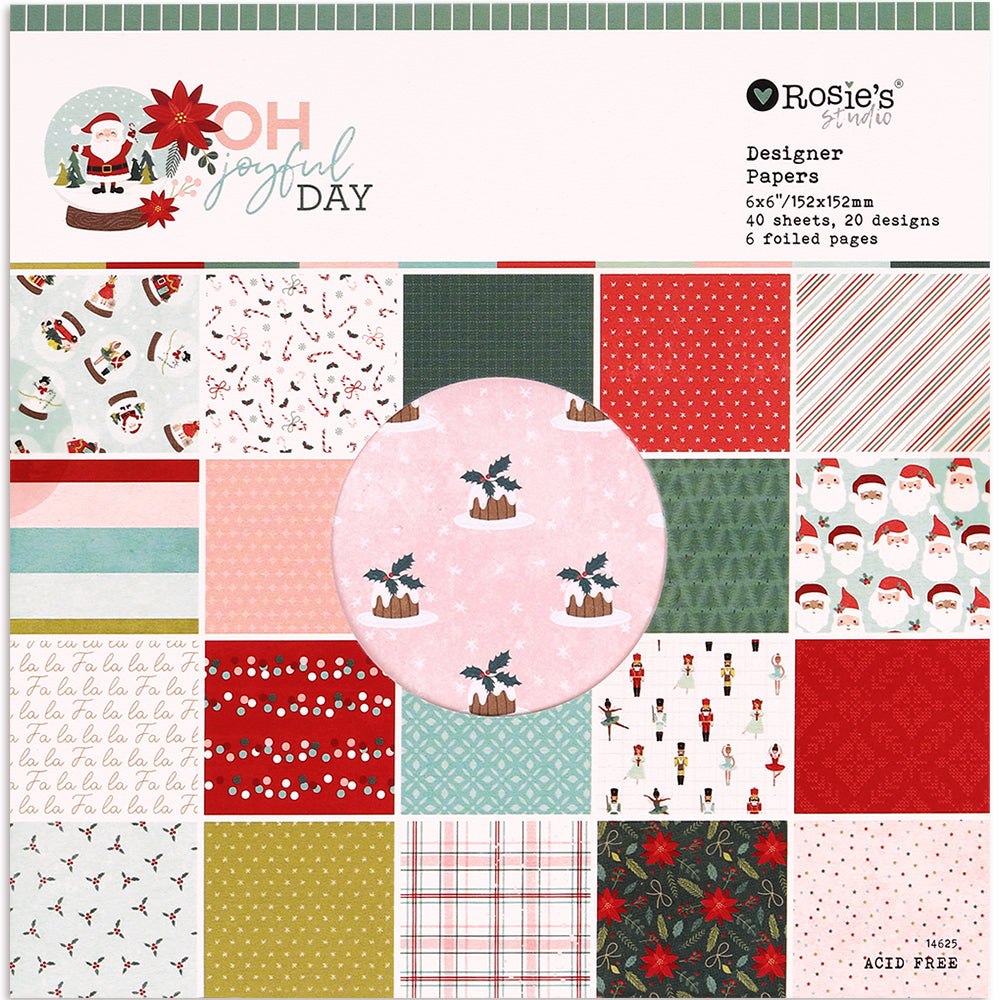 Oh Joyful Day 6×6″ Designer Paper Pad 40 sheet