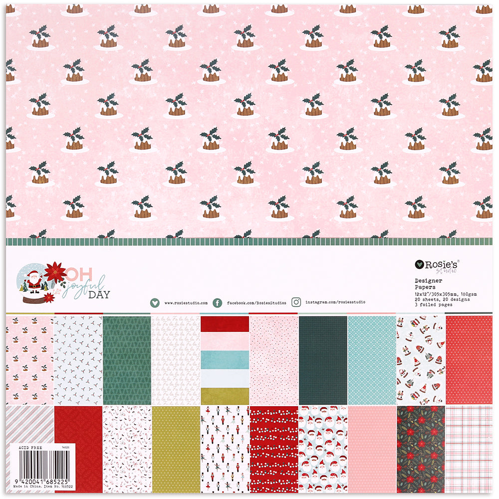 Oh Joyful Day 12×12″ Designer Paper Pack 20 sheet