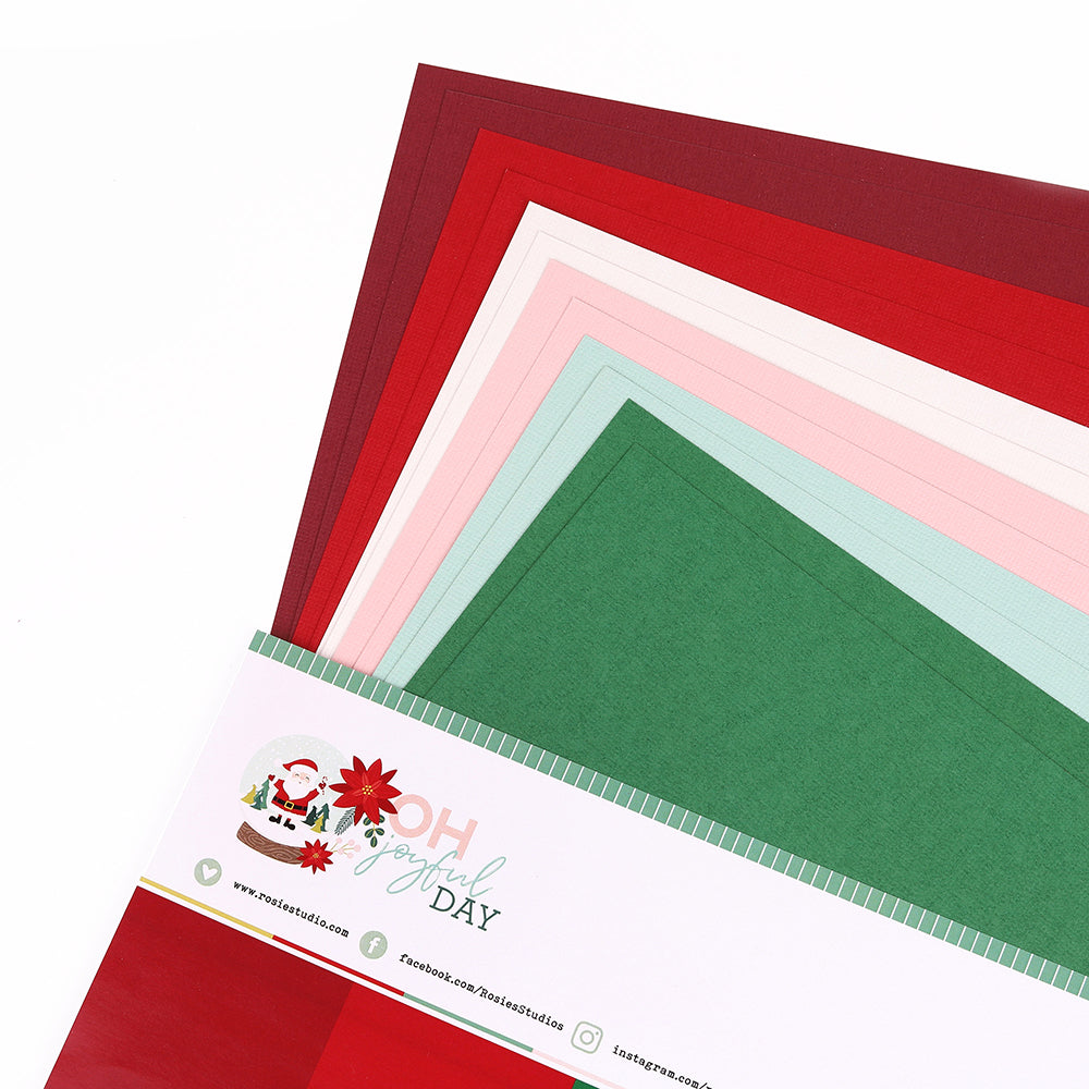 Christmas 12 x 12" Textured Cardstock Pack, 12 sheets